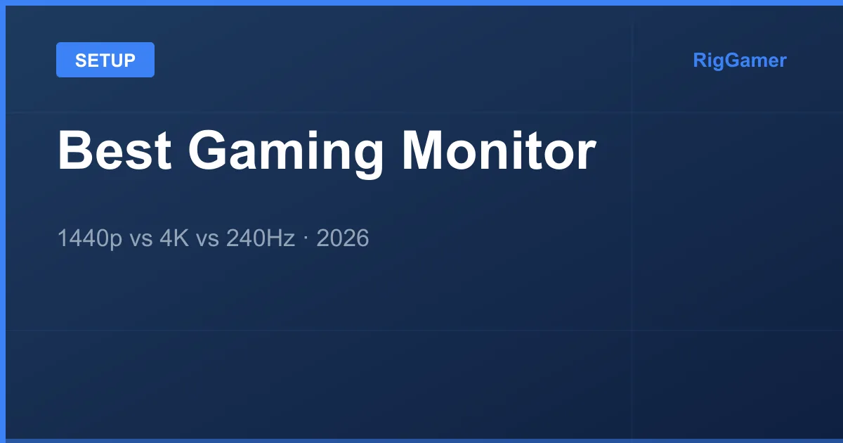 Best Gaming Monitor 2026: 1440p vs 4K vs 240Hz